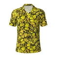thumbnail image 2 of Daiia Yellow Butterflies Pattern Men’s Polo Shirts,Solid Deck Shirt,Classic Fit, Breathable Cotton Polo for Casual and Sport Wear-XX-Large, 2 of 7