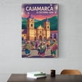 thumbnail image 6 of Retro Cajamarca Peru Travel Poster with Green Hills And Cultural Celebration Canvas Poster, 6 of 8