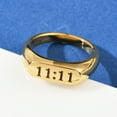 thumbnail image 3 of 304 Stainless Steel Plain Band Finger Rings with Number 11:11 Golden 6mm Size 8 1/2(18.5mm), 3 of 5