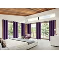 thumbnail image 7 of Home Bedroom Décor Set of 2 Panels K86 Purple Color 100% Blackout Full Room Darkening Thermal Window Curtain Grommets Top 37 inch wide X 84 inch length, 7 of 7