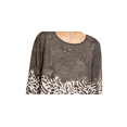 thumbnail image 2 of Alfani Women's Mixed Print Bubble Top Black Size Petite L, 2 of 3