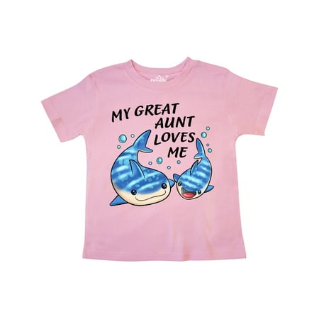 

Inktastic My Great Aunt Loves Me- whale shark Gift Toddler Boy or Toddler Girl T-Shirt