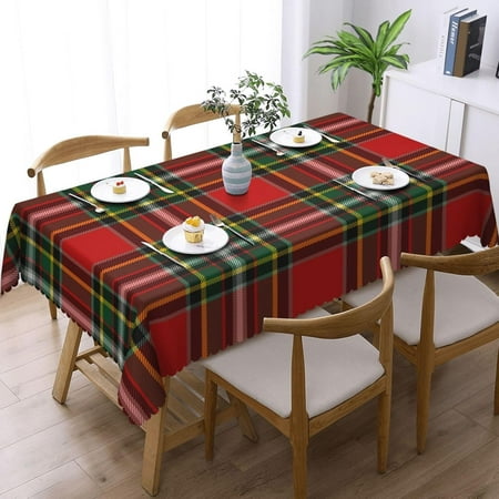 

Rectangle Table Cloth Clan Gillespie Tartan Resistant Washable Tablecloth Decorative Table Cover for Dining Indoor and Outdoor