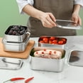 thumbnail image 2 of 1000/1800/600/1200ml Food Storage Box Anti-drop Large Capacity Low Temperature Resistance Lunch Container with Lid for Home, 2 of 8