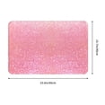 thumbnail image 3 of Haiem Sparkly Pink Glitter Front Door Mat Indoor Outdoor Entrance, Waterproof All-Season, All-Weather Doormat, Durable Flannel Fabric, Fade Resistant, Low Profile, 16x24in, 3 of 9