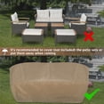 thumbnail image 4 of 7 Piece Rattan Patio Sofa Set with Acacia Wood Tabletop and Armrests, 4 of 8