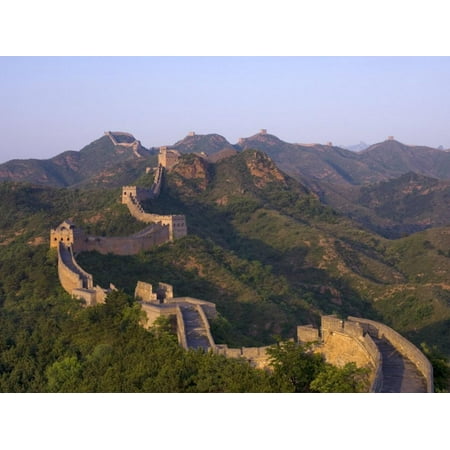 The Great Wall, Near Jing Hang Ling, Unesco World Heritage Site, Beijing, China Print Wall Art By Adam