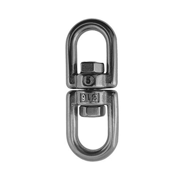 Stainless Steel 316 Anchor Swivel Eye and Eye 5mm or 3/16" Marine Grade