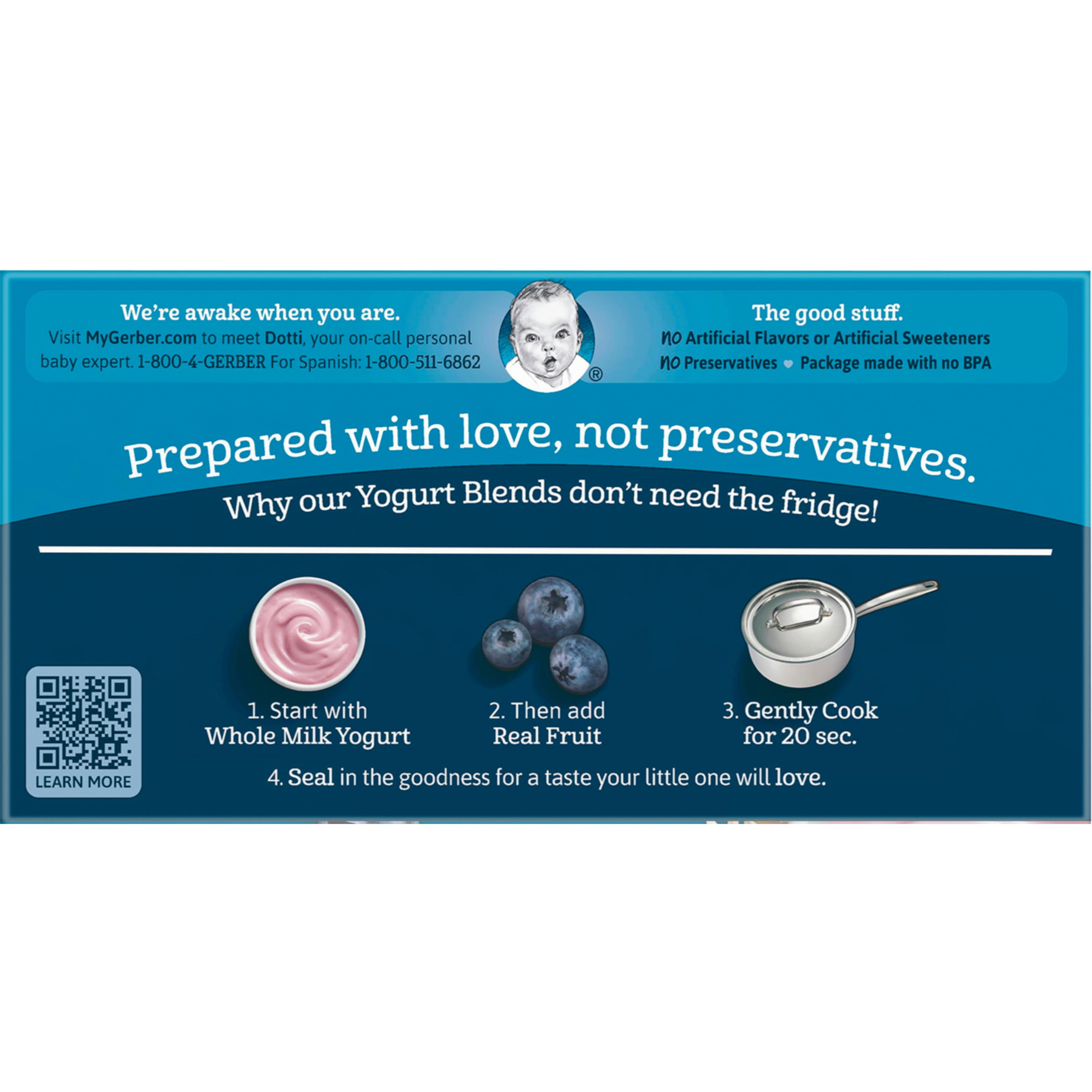 gerber yogurt blends blueberry
