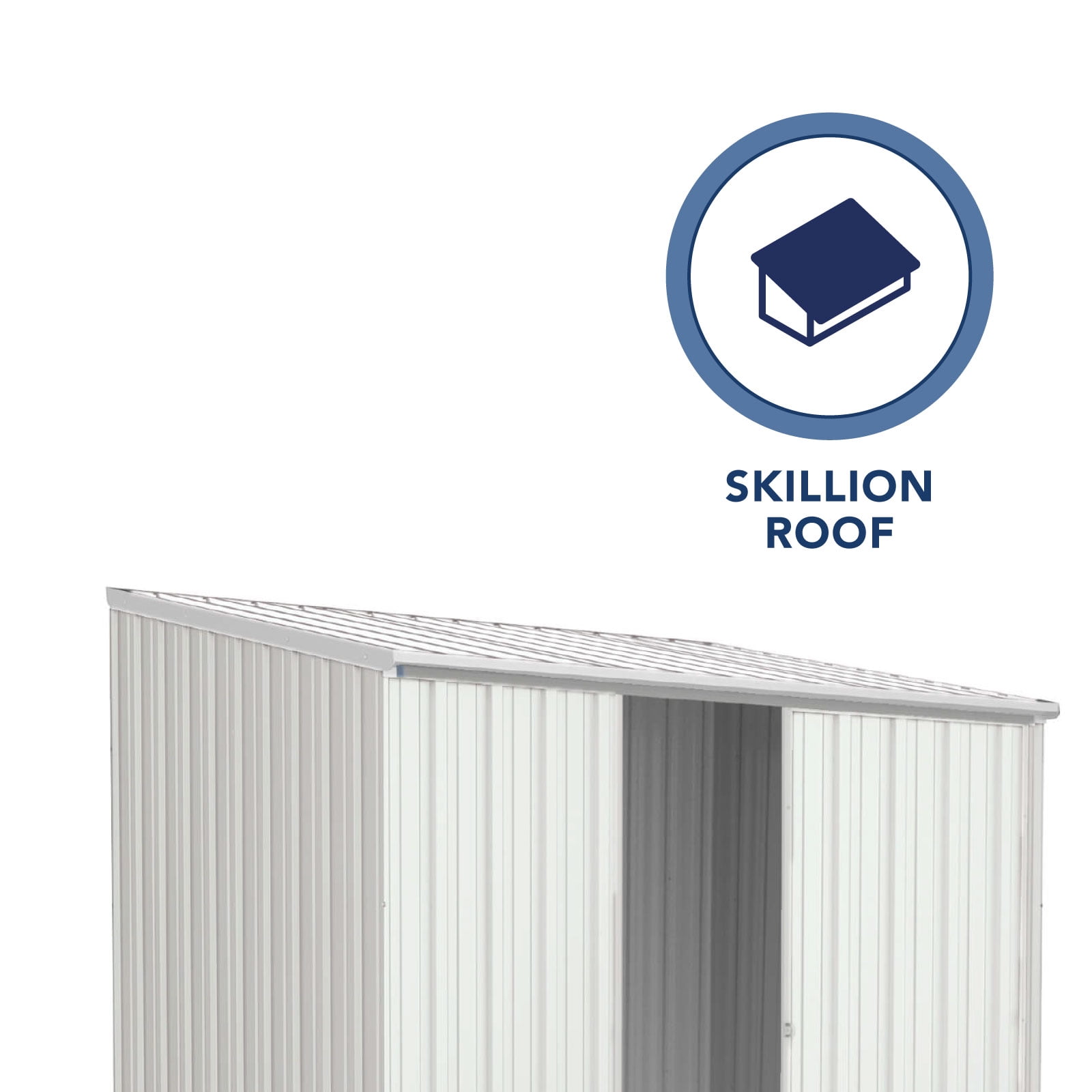 Absco EZI Slider 7' x 5' Metal Storage Shed - Surfmist