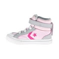 thumbnail image 4 of Converse Pro Blaze Strap Hi Two-Tone Leather Toddler Shoes Pink Foam-Wolf Grey 766052c (3 M US), 4 of 6