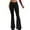 Black, variant on Womens Flare Yoga Pants with Pockets Women's Flared Sport Yoga Pant Dark Blue,S