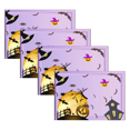 thumbnail image 1 of Set of 4 Happy Halloween Placemats - 12x18 Inch Linen Dining Table Mats with Horror Graffiti, Dark Style Lighthouse, and Fairy Tale Castle Designs for Seasonal Kitchen and Dinner Party Decor, 1 of 5