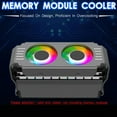 thumbnail image 2 of Computer RAM Memory Module Cooler PC DDR4 DDR5 Overlock Dual ARGB Sync PWM Fans Aluminium RGB Cooling Radiator(B), 2 of 7
