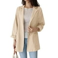 thumbnail image 1 of Vedolay Coat for Women Womens Blazer for Work 2023 Business Casual Slim Fit Elegant Jackets,Khaki XXL, 1 of 5