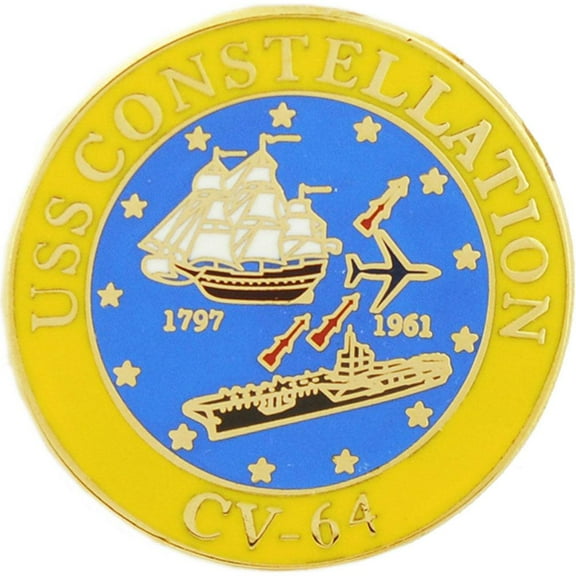 Eagle Emblems P15425 Pin - USS, Constellation - 1 in.