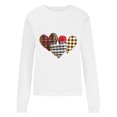 thumbnail image 5 of YOIAVAIOY Women Valentine's day Sweatshirts Couple Print Long Sleeve Crew Neck Casual Sweatshirt Winter Warm Pullover Tops White L, 5 of 5