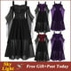 thumbnail image 2 of Disfraces De Halloween Bruja Cosplay Góticos Hombros Descubiertos Vendaje De Malla Sheer Una Línea Larga Vestido De Fiesta Para Las Mujeres Desgaste, 2 of 4