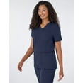 thumbnail image 6 of Hanes Comfort Fit Scrubs Women's Rib Back Scrub Top Athletic Navy S, 6 of 10