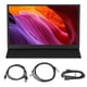 thumbnail image 2 of Monitor portátil compatible con Micro USB USB C Mini HD Interfaz multimedia Altavoces estéreo duales Modo de pantalla dividida Pantalla de computadora portátil para ver, 2 of 8