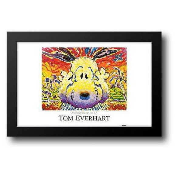 Nobody Barks in La 40x28 Framed Art Print by Everhart, Tom