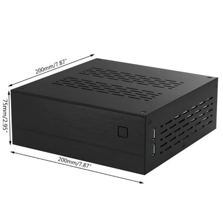 

CHNGTO Mini Aluminum/Glass Briefcase Computer Case Chassis - Sleek and Stylish B01 Theater AC-DC HTPC Desktop Enclosure Box
