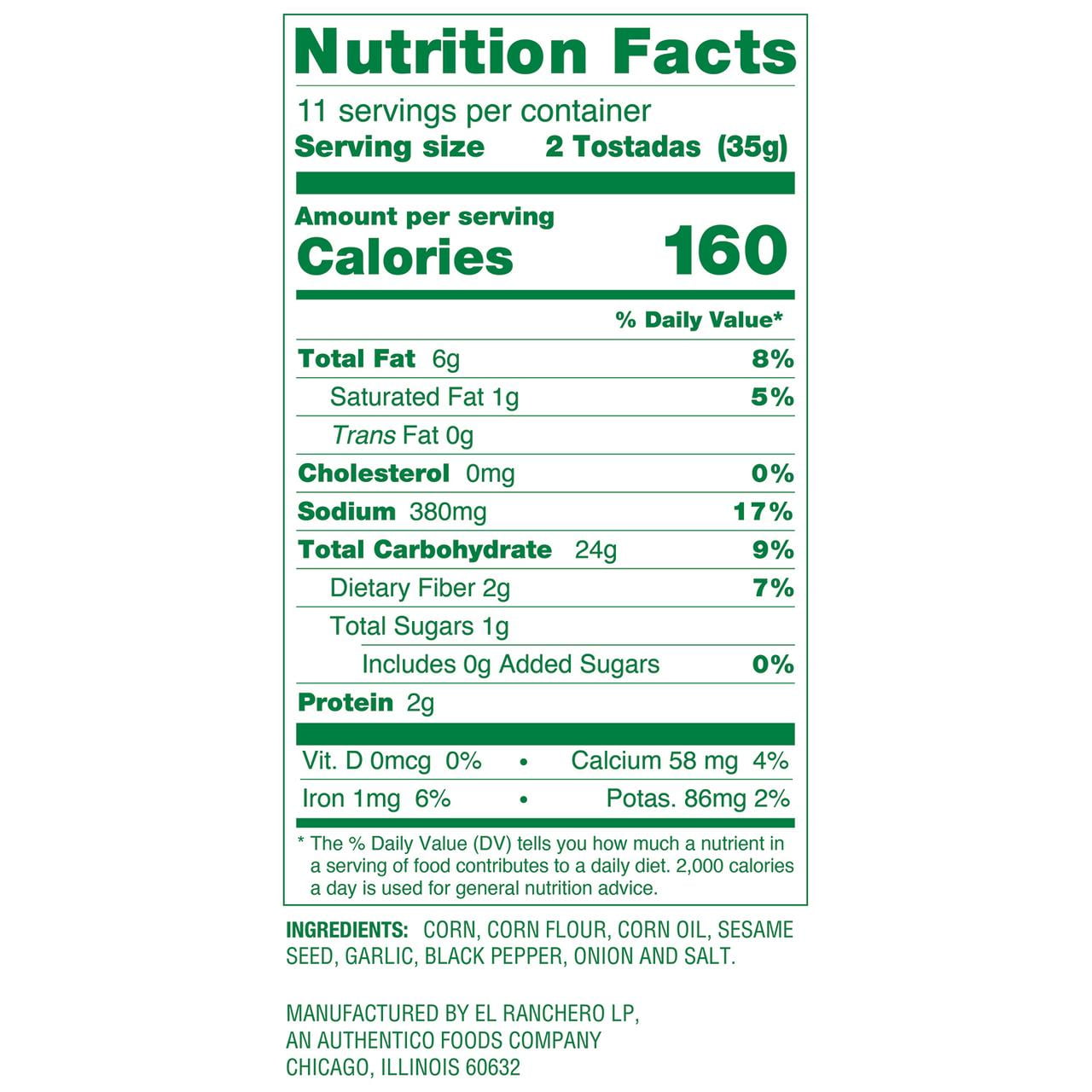 El Ranchero Cholesterol-Free Tortilla Chips Bag with Salt, 14 Oz.