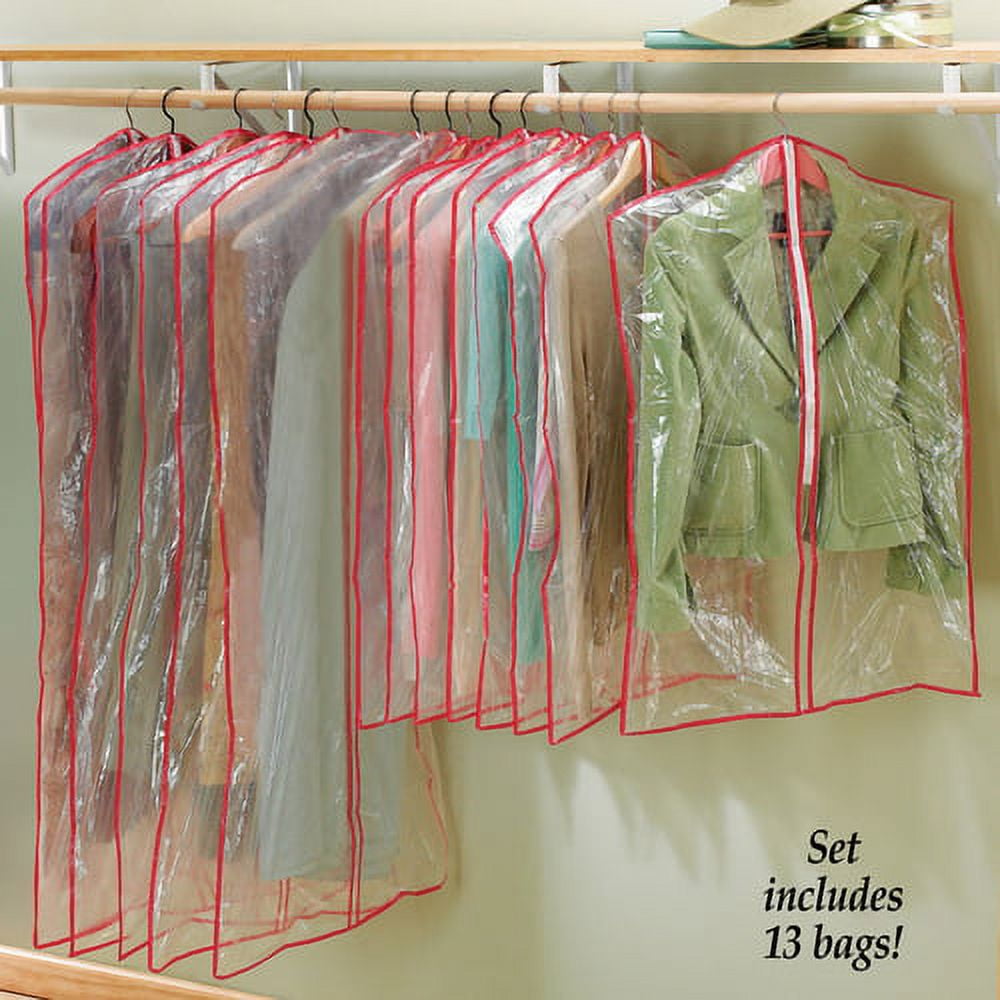Plasticplace Clear Plastic Clothes Apparel Garment Bags 0.65 Mil 21 x 7 x 40