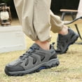 thumbnail image 6 of Mens Outdoor Hiking Shoes Lightweight Breathable Sneakers Non-slip Comfortable Low Top Work Shoes All Seasons Gray 11.5 US, 6 of 7