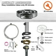 thumbnail image 5 of VEVOR Glass Rinser 10-Jet 360° Rotating for Sink in Stainless Steel & ABS with Multiple Bases for Baby Bottle to Wine Glass Deep Grey, 5 of 5