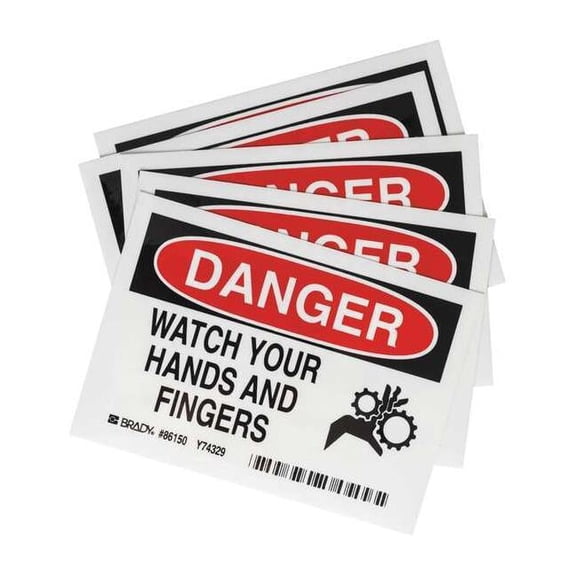 Brady Label,3 1/2 inx5 in,Polyester,PK5 86150