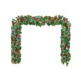 thumbnail image 2 of Artificial Christmas Garland Christmas Flocking Snowflake Rattan 270CM/106IN with Pinecone and Red Berries Mixed Artificial Encryption Falling Snow Rattan, 2 of 8