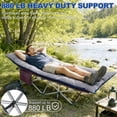 thumbnail image 2 of Sprint Demon Folding Camping Cot with Mattress for Adults, 880 lb Heavy Duty Portable Guest Bed for Camping, Home & Travel, 2 of 7