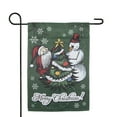 thumbnail image 3 of Northlight Merry Christmas Santa and a Snowman Garden Flag 12.5" x 18", 3 of 7
