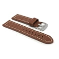 thumbnail image 3 of 22mm Racer, White Stitching, Leather Watch Strap Band, Stainless Steel Buckle, 3 of 7