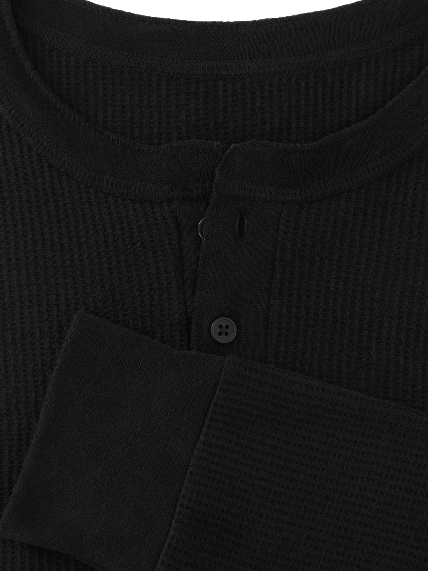 Fruit of the Loom Men's Thermal Waffle Underwear Henley Top, Sizes S-5XL