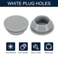 thumbnail image 3 of Unique Bargains 10pcs Hole Plug 13/16 Inch (21mm) Button Plugs Fit for 18-19mm Hole, Waterproof Plug Tube Plug, Grey, 3 of 6