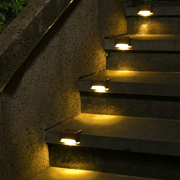 SOLPEX Solar Deck Lights 12 Pack, Waterproof Led for Outdoor Stairs, Step, Fence, Yard, Patio, and Pathway(Warm White)