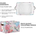 thumbnail image 3 of FREEAMG Flowers Hummingbirds Large Square Storage Basket Bin with Handles 2PCS,Foldable Multi Functional Closet Storage Box Shelf Basket for Storing Toys, Books and Clothes, 3 of 7