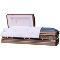 Overnight Caskets, Funeral Casket, Silver Rose With Pink Interior