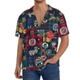 thumbnail image 2 of Picia Adventure Camping Badge Men's Linen Shirts Short Sleeve Cuban Beach Shirts Casual Shirts Button Down Shirt for Men Beach Summer Wedding Shirt-XX-Large, 2 of 7