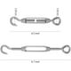 thumbnail image 5 of Juego de 6 tensores de cuerda de gancho y ojo de acero inoxidable Ormromra  LN-2276, 5 of 8