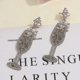 thumbnail image 5 of Champagne Bottle Earrings, Handmade Crystal Champagne Wine Glass Earrings Rhinestone Beaded Pearl Drop Dangle Earrings Charming Cute Statement Party E, 5 of 5