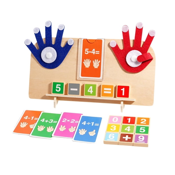 Juguetes de matemáticas con los dedos para sumar y restar. Juego educativo de desarrollo para el aprendizaje. Estilo A