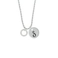 thumbnail image 2 of Delight Jewelry Silvertone Niece Eternity Ring Silvertone Script Initial Disc - S - Charm Necklace, 20"+3", 2 of 4