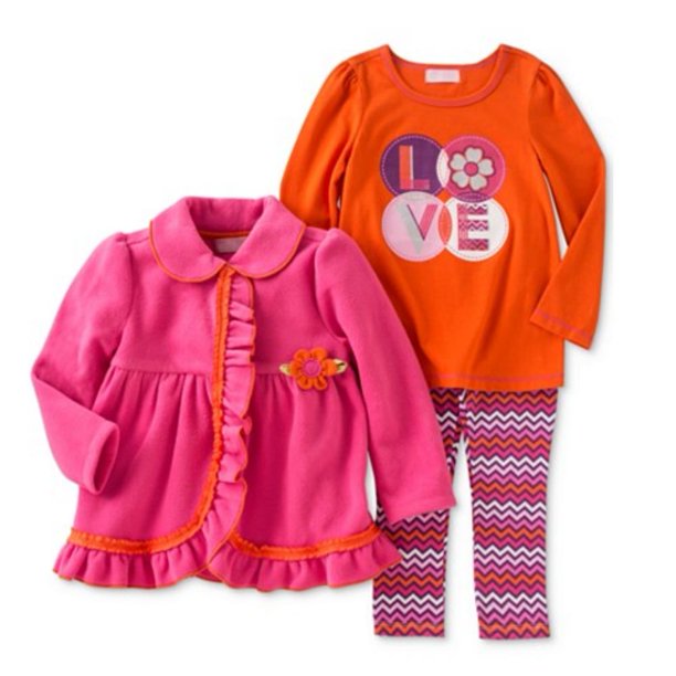 Kids Headquarters Kids Headquarters Infant Girl 3 Piece Set Love