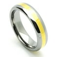 thumbnail image 2 of Men Women Tungsten Carbide Wedding Band Ring 6mm Comfort Fit Gold Plated Domed For Men & Women, 2 of 3