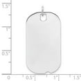 thumbnail image 2 of 925 Sterling Silver Rh-plt Engraveable Animal Pet Dog Tag Polished Front Back Disc Charm 38x19mm Wide Pendant Necklace f, 2 of 2