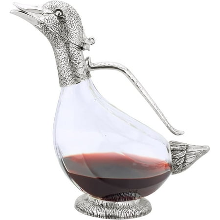 

Regent Silverplated Duck Decanter 25.3 oz 750ml Red Wine Carafe Wine Gift Wine Accessories Decanter for Wine Men/Women s Good Gift on Special Day