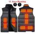 thumbnail image 4 of Calefacción Eléctrica 3 Temperatura Ajustable Y 11 Zonas De Calefacción Chaleco Con Calefacción Por Infrarrojos Chaqueta Con Calefacción Lavable Sweethay HA046357-03, 4 of 6